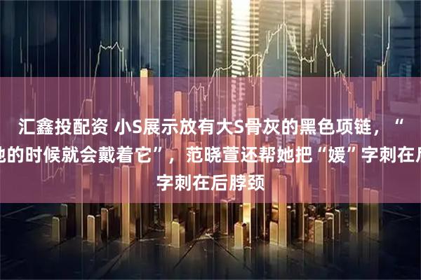 汇鑫投配资 小S展示放有大S骨灰的黑色项链，“想念她的时候就会戴着它”，范晓萱还帮她把“媛”字刺在后脖颈